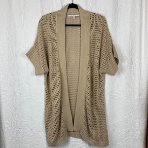 LC Lauren Conrad Women’s Open Knit Cardigan Duster sz Medium